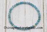 CGB7309 4mm tiny apatite beaded meditation yoga bracelets