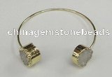 CGB731 15mm coin druzy agate gemstone bangles wholesale