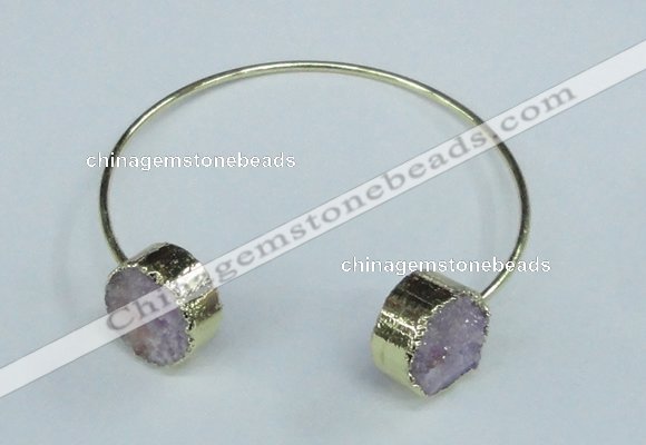 CGB732 15mm coin druzy agate gemstone bangles wholesale