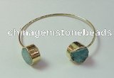 CGB733 15mm coin druzy agate gemstone bangles wholesale