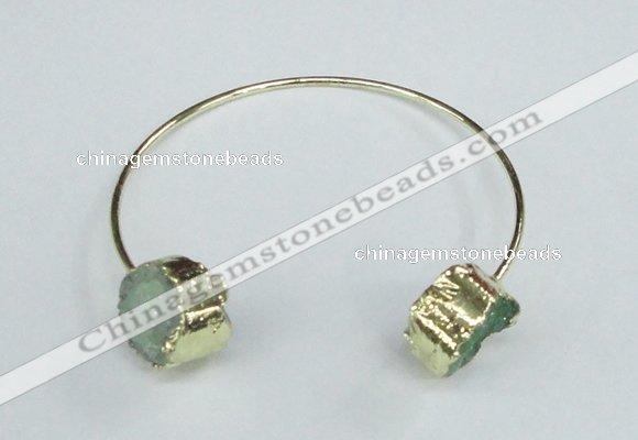 CGB734 15mm coin druzy agate gemstone bangles wholesale