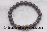 CGB7353 8mm brecciated jasper bracelet with skull for men or women