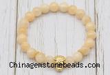 CGB7382 8mm honey jade bracelet with tiger head for men or women