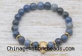 CGB7417 8mm dumortierite bracelet with tiger head for men or women