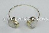 CGB742 20mm coin druzy agate gemstone bangles wholesale