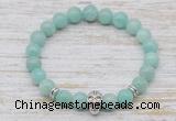 CGB7420 8mm peru amazonite bracelet with skull for men or women