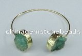 CGB745 20mm coin druzy agate gemstone bangles wholesale