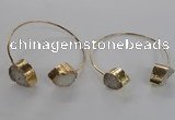 CGB748 13*18mm - 15*20mm teardrop druzy agate gemstone bangles