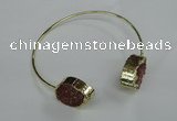 CGB749 13*18mm - 15*20mm teardrop druzy agate gemstone bangles