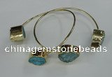 CGB750 13*18mm - 15*20mm teardrop druzy agate gemstone bangles