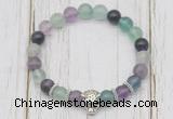 CGB7503 8mm fluorite bracelet with tiger head for men or women