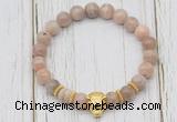 CGB7507 8mm sunstone bracelet with tiger head for men or women