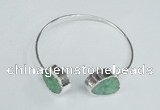 CGB761 13*18mm - 15*20mm oval druzy agate gemstone bangles