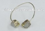 CGB775 13*18mm - 15*20mm freeform druzy agate gemstone bangles