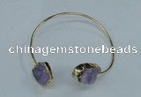 CGB776 13*18mm - 15*20mm freeform druzy agate gemstone bangles