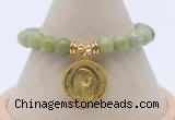 CGB7779 8mm China jade bead with luckly charm bracelets