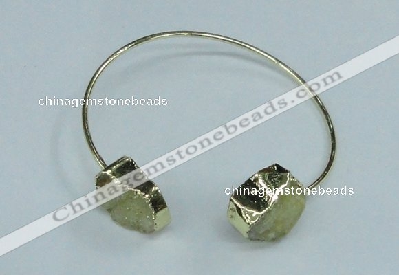 CGB778 13*18mm - 15*20mm freeform druzy agate gemstone bangles