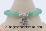 CGB7785 8mm green aventurine bead with luckly charm bracelets
