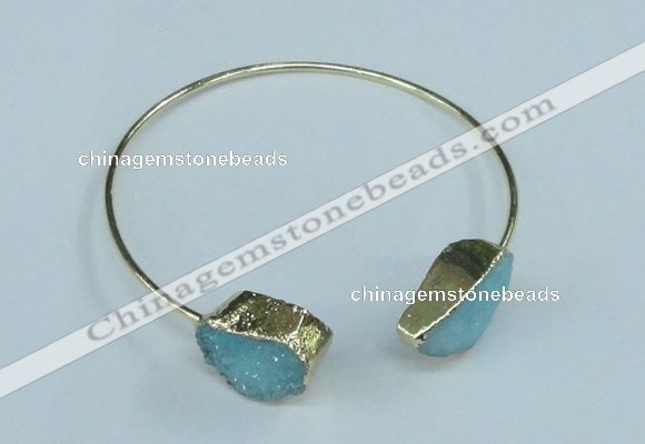 CGB779 13*18mm - 15*20mm freeform druzy agate gemstone bangles