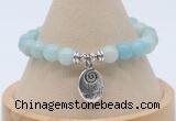 CGB7794 8mm amazonite gemstone bead with luckly charm bracelets