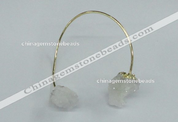 CGB782 13*18mm - 15*20mm nuggets druzy quartz gemstone bangles