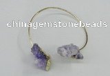 CGB783 13*18mm - 15*20mm nuggets druzy quartz gemstone bangles
