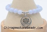 CGB7860 8mm blue lace agate bead with luckly charm bracelets