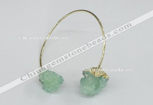CGB787 13*18mm - 15*20mm nuggets druzy quartz gemstone bangles