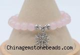 CGB7886 8mm rose quartz bead with luckly charm bracelets