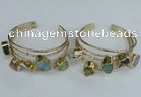 CGB790 12*16mm - 13*18mm freeform druzy agate gemstone bangles