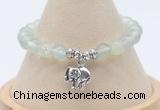 CGB7902 8mm prehnite bead with luckly charm bracelets wholesale