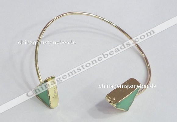 CGB793 12*16mm - 13*18mm triangle Australia chrysoprase bangles