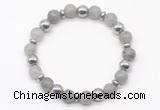 CGB8111 8mm labradorite & hematite power beads bracelet