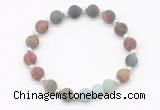 CGB8212 8mm matte picasso jasper & matte amazonite beaded stretchy bracelets