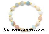 CGB8241 8mm matte amazonite beaded stretchy bracelets wholesale