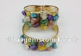 CGB825 30*68mm – 30*70mm druzy agate gemstone bangles wholesale