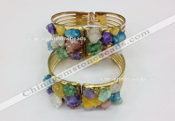 CGB825 30*68mm – 30*70mm druzy agate gemstone bangles wholesale