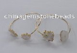 CGB832 13*15mm - 15*20mm freeform druzy agate gemstone bangles