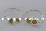 CGB833 13*15mm - 15*20mm freeform druzy agate gemstone bangles