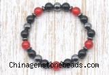 CGB8332 8mm candy jade, black onyx & hematite energy bracelet