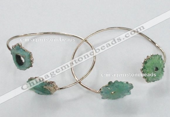 CGB837 13*15mm - 15*20mm freeform druzy agate gemstone bangles