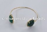 CGB857 15mm flat round agate gemstone bangles wholesale