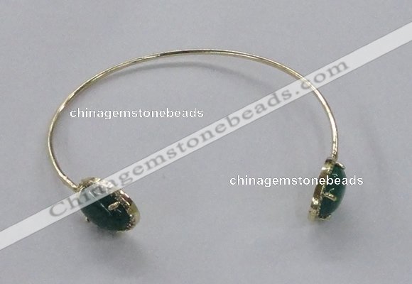 CGB862 10*14mm oval agate gemstone bangles wholesale