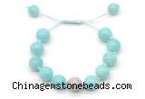 CGB8642 12mm round amazonite adjustable macrame bracelets