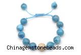 CGB8643 12mm round apatite adjustable macrame bracelets