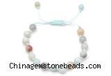 CGB8653 8mm,10mm round amazonite adjustable macrame bracelets