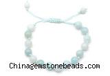 CGB8654 8mm,10mm round amazonite adjustable macrame bracelets