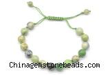 CGB8657 8mm,10mm round australia chrysoprase adjustable macrame bracelets