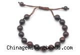 CGB8679 8mm,10mm round brecciated jasper adjustable macrame bracelets