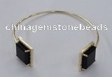 CGB869 15*15mm square agate gemstone bangles wholesale